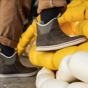 Leather XtraTuf Ankle Deck boots